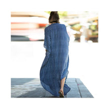 Load image into Gallery viewer, Catalonia Kaftan Dress (BW stripes)
