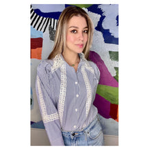 Load image into Gallery viewer, Striped Lace Shirt
