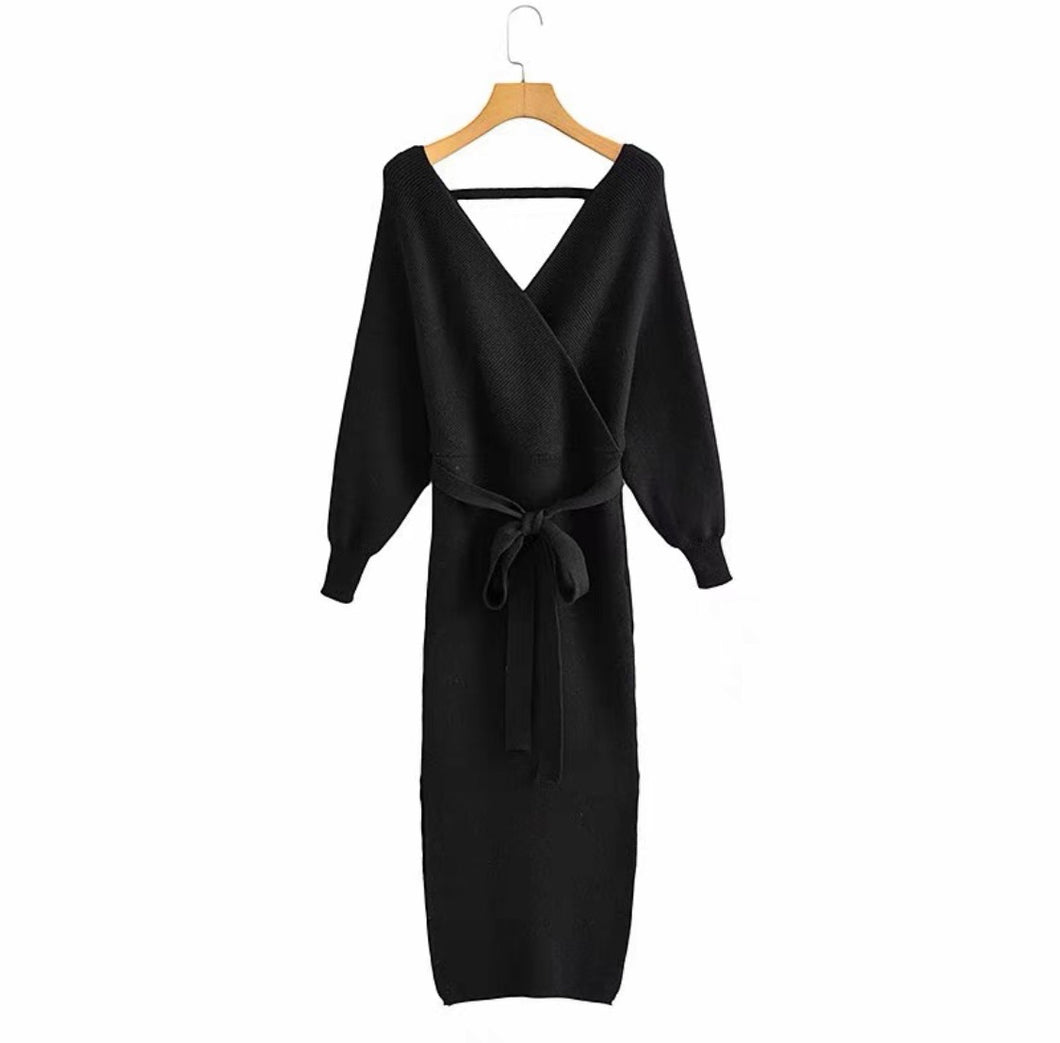 Fiorella Knit Dress (Black)