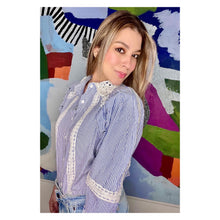 Load image into Gallery viewer, Striped Lace Shirt

